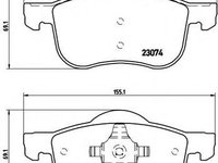 Set placute frana,frana disc VOLVO S60 I (2000 - 2010) BREMBO P 86 020 piesa NOUA