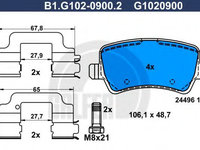 Set placute frana,frana disc VOLVO S60 II (2010 - 2016) GALFER B1.G102-0900.2 piesa NOUA