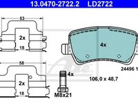 Set placute frana,frana disc VOLVO S60 II (2010 - 2016) ATE 13.0470-2722.2 piesa NOUA