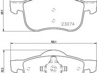 Set placute frana,frana disc VOLVO S80 I limuzina (TS, XY), VOLVO V70 Mk II (SW), VOLVO S60 I limuzina - HELLA PAGID 8DB 355 006-851