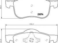 Set placute frana,frana disc VOLVO S80 I limuzina (TS, XY), VOLVO V70 Mk II (SW), VOLVO S60 I limuzina - HELLA PAGID 8DB 355 008-851