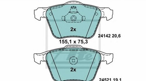 Set placute frana,frana disc VOLVO S80 II lim