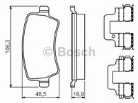 Set placute frana,frana disc VOLVO S80 II limuzina (AS), FORD GALAXY (WA6), FORD S-MAX (WA6) - BOSCH 0 986 494 641