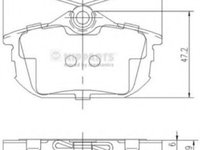 Set placute frana,frana disc VOLVO V40 Combi (VW) (1995 - 2004) NIPPARTS J3615012 piesa NOUA