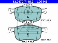 Set placute frana,frana disc VOLVO V70 II (SW) (2000 - 2007) ATE 13.0470-7145.2 piesa NOUA