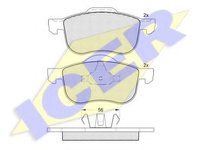 Set placute frana,frana disc VOLVO V70 (LV), VOLVO S80 I limuzina (TS, XY), VOLVO V70 Mk II (SW) - ICER 181297