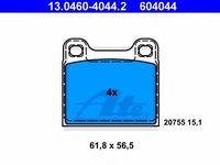 Set placute frana,frana disc VOLVO V70 (LV), VOLVO C70 I cupe, VOLVO S70 limuzina (LS) - ATE 13.0460-4044.2