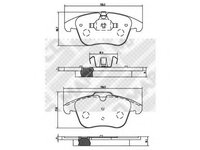 Set placute frana,frana disc VOLVO V70 Mk II (SW), VOLVO V70 XC, VOLVO S80 II limuzina (AS) - MAPCO 6853