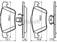 Set placute frana,frana disc VOLVO XC90 I (2002 - 2020) BOSCH 0 986 494 158