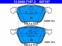 Set placute frana,frana disc VOLVO XC90 I (2002 - 2020) ATE 13.0460-7187.2