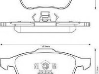 Set placute frana,frana disc VOLVO XC90 I combi - JURID 573142J-AS