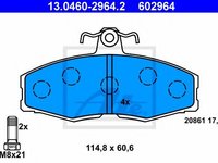 Set placute frana,frana disc VW CADDY II Pick-up (9U7) (1996 - 2000) ATE 13.0460-2964.2 piesa NOUA