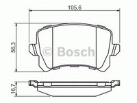 Set placute frana,frana disc VW CC (358) (2011 - 2020) BOSCH 0 986 494 344