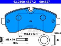 Set placute frana,frana disc VW CRAFTER 30-35 bus (2E_), VW CRAFTER 30-50 caroserie (2E_), VW CRAFTER 30-50 platou / sasiu (2F_) - ATE 13.0460-4827.2