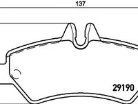 Set placute frana,frana disc VW CRAFTER 30-35 bus (2E_) (2006 - 2020) TEXTAR 2919001