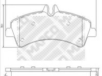 Set placute frana,frana disc VW CRAFTER 30-35 bus (2E_), VW CRAFTER 30-50 caroserie (2E_), VW CRAFTER 30-50 platou / sasiu (2F_) - MAPCO 6799