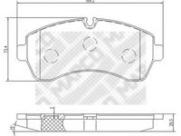 Set placute frana,frana disc VW CRAFTER 30-35 bus (2E_), VW CRAFTER 30-50 caroserie (2E_), VW CRAFTER 30-50 platou / sasiu (2F_) - MAPCO 6797