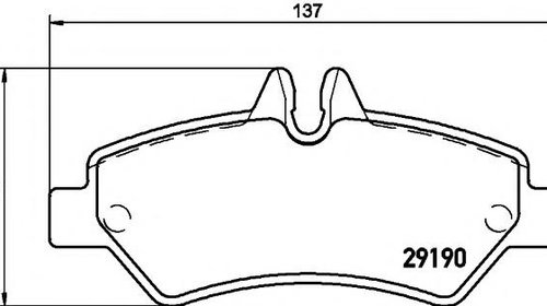 Set placute frana,frana disc VW CRAFTER 30-35