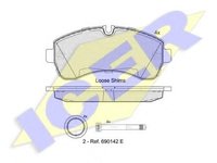 Set placute frana,frana disc VW CRAFTER 30-35 bus (2E_), VW CRAFTER 30-50 caroserie (2E_), VW CRAFTER 30-50 platou / sasiu (2F_) - ICER 141785