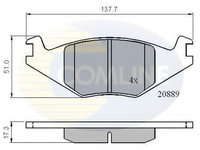 Set placute frana,frana disc VW GOLF III (1H1) (1991 - 1998) COMLINE CBP0136 piesa NOUA