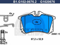 Set placute frana,frana disc VW GOLF IV (1J1) (1997 - 2005) GALFER B1.G102-0676.2 piesa NOUA