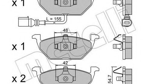 Set placute frana,frana disc VW GOLF IV (1J1)