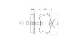 Set placute frana,frana disc VW GOLF IV Cabriolet (1E7) (1998 - 2002) BOSCH 0 986 466 683 piesa NOUA