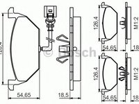 Set placute frana,frana disc VW GOLF IV Variant (1J5) (1999 - 2006) BOSCH 0 986 495 213 piesa NOUA