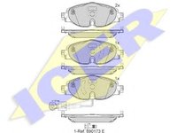 Set placute frana,frana disc VW GOLF VI Cabriolet (517), AUDI A3 (8V1), AUDI A3 Sportback (8VA) - ICER 182111