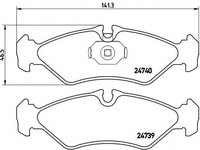 Set placute frana,frana disc VW LT II bus (2DB, 2DE, 2DK) (1996 - 2006) BREMBO P 50 081 piesa NOUA