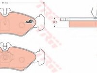 Set placute frana,frana disc VW LT II caroserie (2DA, 2DD, 2DH) (1996 - 2006) TRW GDB1262 piesa NOUA