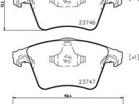 Set placute frana,frana disc VW MULTIVAN V (7HM, 7HN, 7HF, 7EF, 7EM, 7EN) (2003 - 2015) TEXTAR 2374601 piesa NOUA