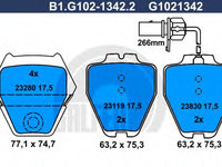 Set placute frana,frana disc VW PASSAT (3B3) (2000 - 2005) GALFER B1.G102-1342.2 piesa NOUA