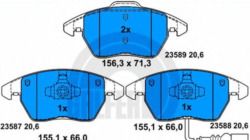 Set placute frana,frana disc VW PASSAT CC (35