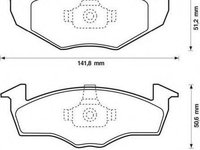 Set placute frana,frana disc VW POLO (6N1), SEAT AROSA (6H), VW LUPO (6X1, 6E1) - STOP 571923S