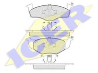 Set placute frana,frana disc VW POLO (6N1), VW POLO limuzina (6KV2), SEAT AROSA (6H) - ICER 181130