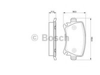 Set placute frana,frana disc VW RABBIT V (1K1), AUDI TT (8J3), AUDI TT Roadster (8J9) - BOSCH 0 986 424 824