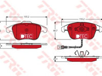 Set placute frana,frana disc VW SHARAN (7N1, 7N2) (2010 - 2016) TRW GDB1762DTE piesa NOUA