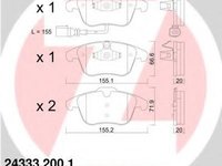 Set placute frana,frana disc VW TIGUAN (5N_), VW SHARAN (7N), SEAT ALHAMBRA (710) - ZIMMERMANN 24333.200.1