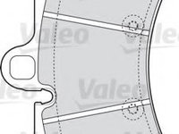 Set placute frana,frana disc VW TOUAREG (7LA, 7L6, 7L7) (2002 - 2010) VALEO 598656