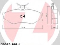 Set placute frana,frana disc VW TRANSPORTER Mk III caroserie, VW TRANSPORTER Mk III platou / sasiu, VW CARAVELLE III bus - ZIMMERMANN 20979.195.1