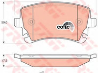 Set placute frana,frana disc VW TRANSPORTER / CARAVELLE Mk V bus (7HB, 7HJ, 7EB, 7EJ, 7EF, 7 (2003 - 2020) TRW GDB1516