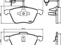 Set placute frana,frana disc VW TRANSPORTER / CARAVELLE Mk IV bus (70XB, 70XC, 7DB, 7DW), VW SHARAN (7M8, 7M9, 7M6), FORD GALAXY (WGR) - HELLA PAGID 8