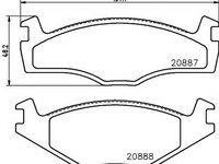 Set placute frana,frana disc VW VENTO (1H2) (1991 - 1998) TEXTAR 2088710 piesa NOUA