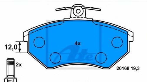 Set placute frana,frana disc VW VENTO (1H2) (