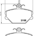 Set placute frana,frana disc ZASTAVA YUGO, LANCIA DEDRA (835), FIAT TEMPRA (159) - MINTEX MDB1384