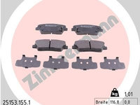 Set placute frana,frana disc ZIMMERMANN 25153.155.1