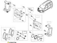 SET PLACUTE FRANA FRANA FATA DUSTER MCV/VAN/PICK-UP (E5) RENAULT 410604775R <br>