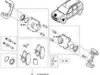 SET PLACUTE FRANA FRANA FATA DUSTER MCV/VAN/PICK-UP (E5) RENAULT 410608481R <br>