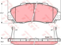 Set placute frana HONDA ACCORD Mk VII (CG, CK) - OEM - TRW: GDB3177 - Cod intern: W02263981 - LIVRARE DIN STOC in 24 ore!!!